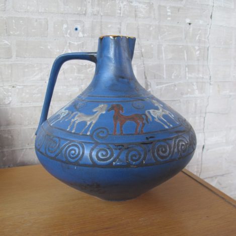 Ceramano Pergamon vaas met paarden van Hanss Welling Germany