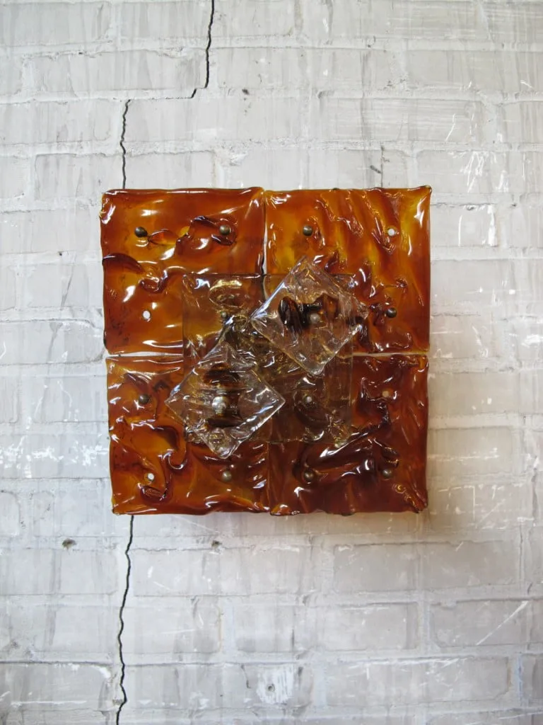 Twee fantastische Mazzega Murano Italië plafond wandlampjes uit jaren 60 fantastische mazzega murano italieë plafond wandlampjes