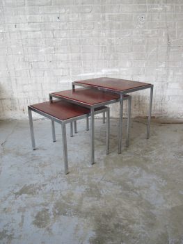 Pastoe chroom chromen nesting tables miniset