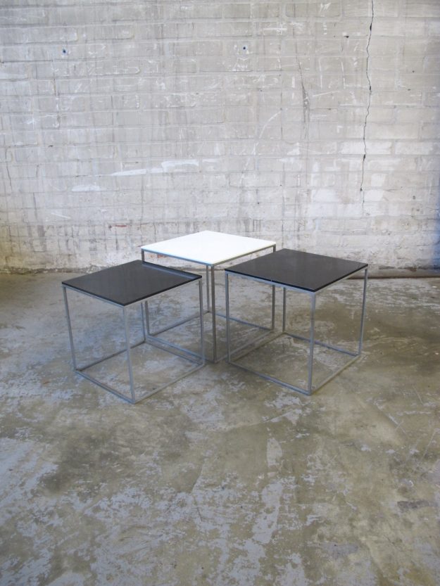 Nesting tables bijzettafeltjes PK 71 Poul Kjaerholm Kold Christensen Denemarken 1957