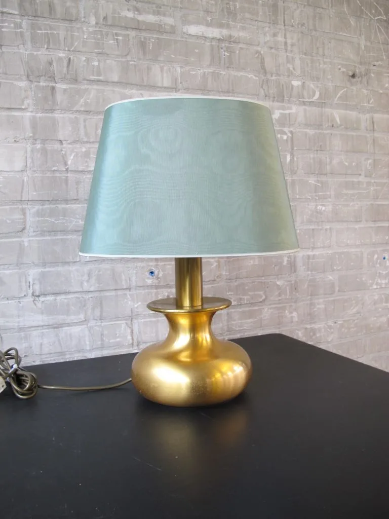 Lamp Lamter Milano Italië messing tafellamp uit de jaren 70 Lamp Lamter Milano