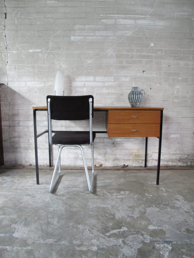 vintage teakhouten bureau