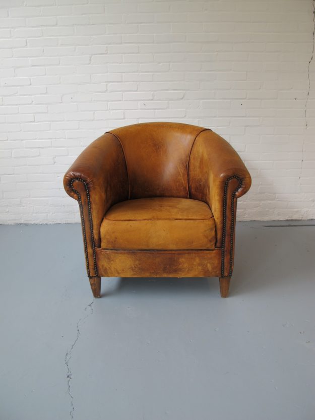 lederen club fauteuil