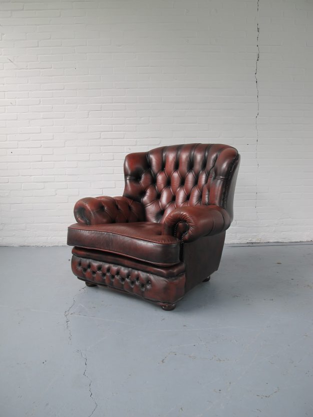 Chesterfield fauteuil Oxblood rood