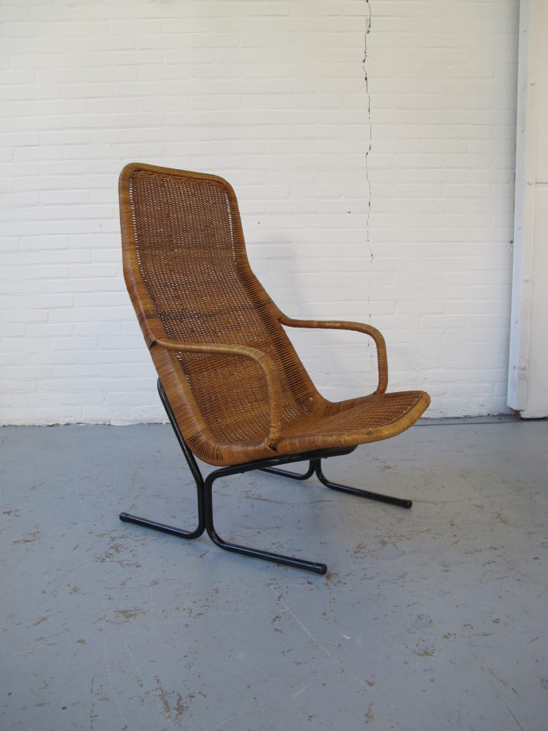 Rotan Lounge fauteuil Dirk Sliedrecht Rohe Noordwolde vintage midsentury