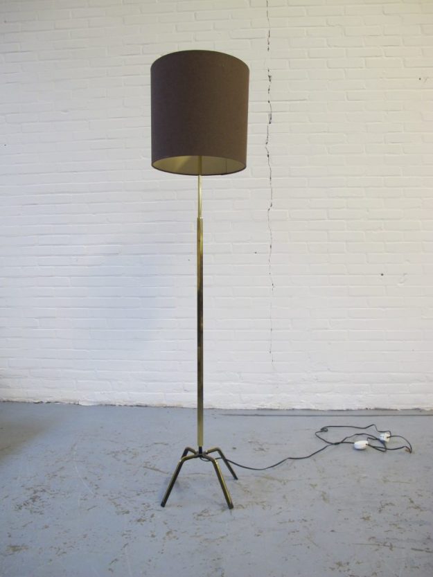 lamp brass Stil novo Milano Italië vloerlamp midcentury vintage