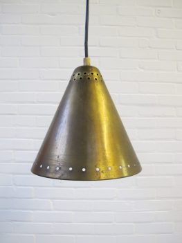 lamp brass messing Stil novo Milano Italië hanglamp midcentury vintage