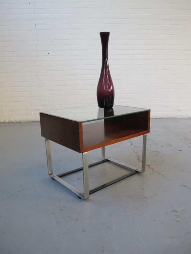 tafel tafeltje nachtkastje palissander Pastoe Fristho midcentury furniture vintage