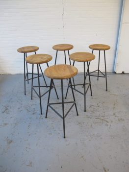 Industriële vintage tekenkrukken schoolkrukken barkrukken.