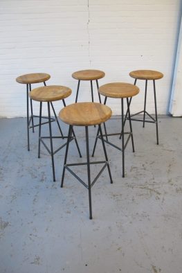Industriële vintage tekenkrukken schoolkrukken barkrukken.