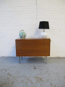 Pastoe lade kastje teakhout midsentury vintage