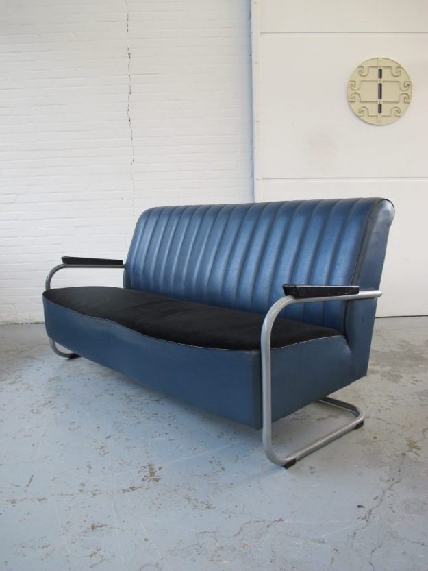 buizenframebank bankstel Gispen Thonet vintage midsutury
