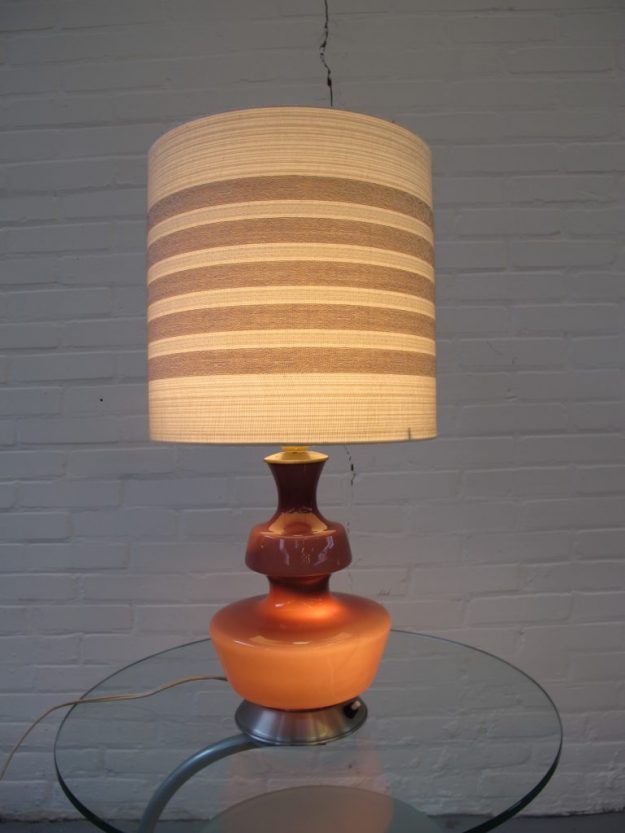 lamp Kastrup Holmegaard glazen tafellamp vintage midsentury