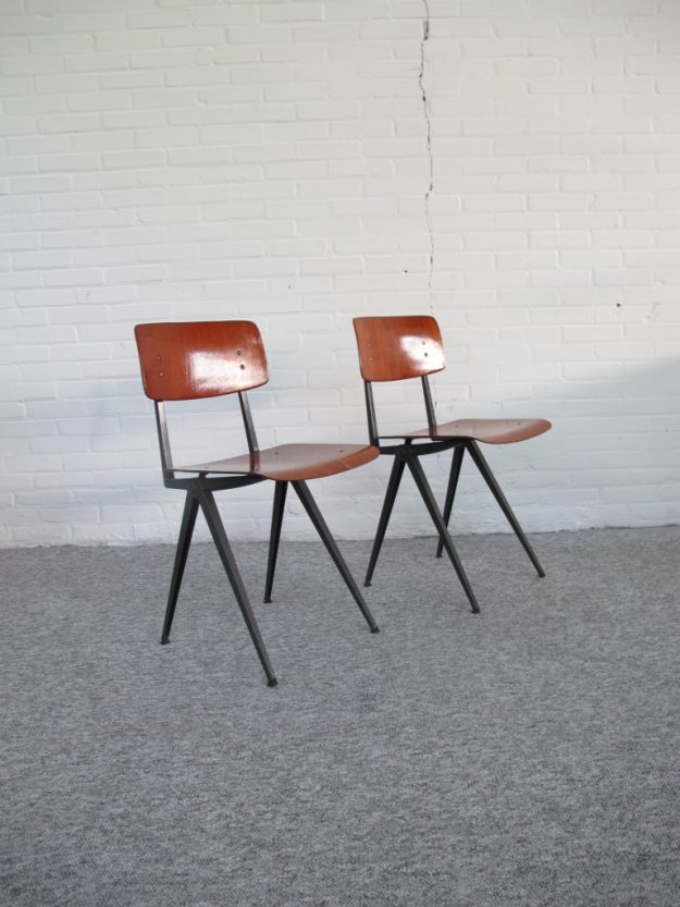 Marko bureau teken school stoelen schoolstoelen midcenturymodern vintage