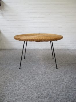 Rotan tafel tafeltje Arthur Umanoff vintage midcenturymodern midcentury