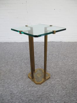 tafel messing bijzettafels Side Table Peter Ghyczy vintage midcentury