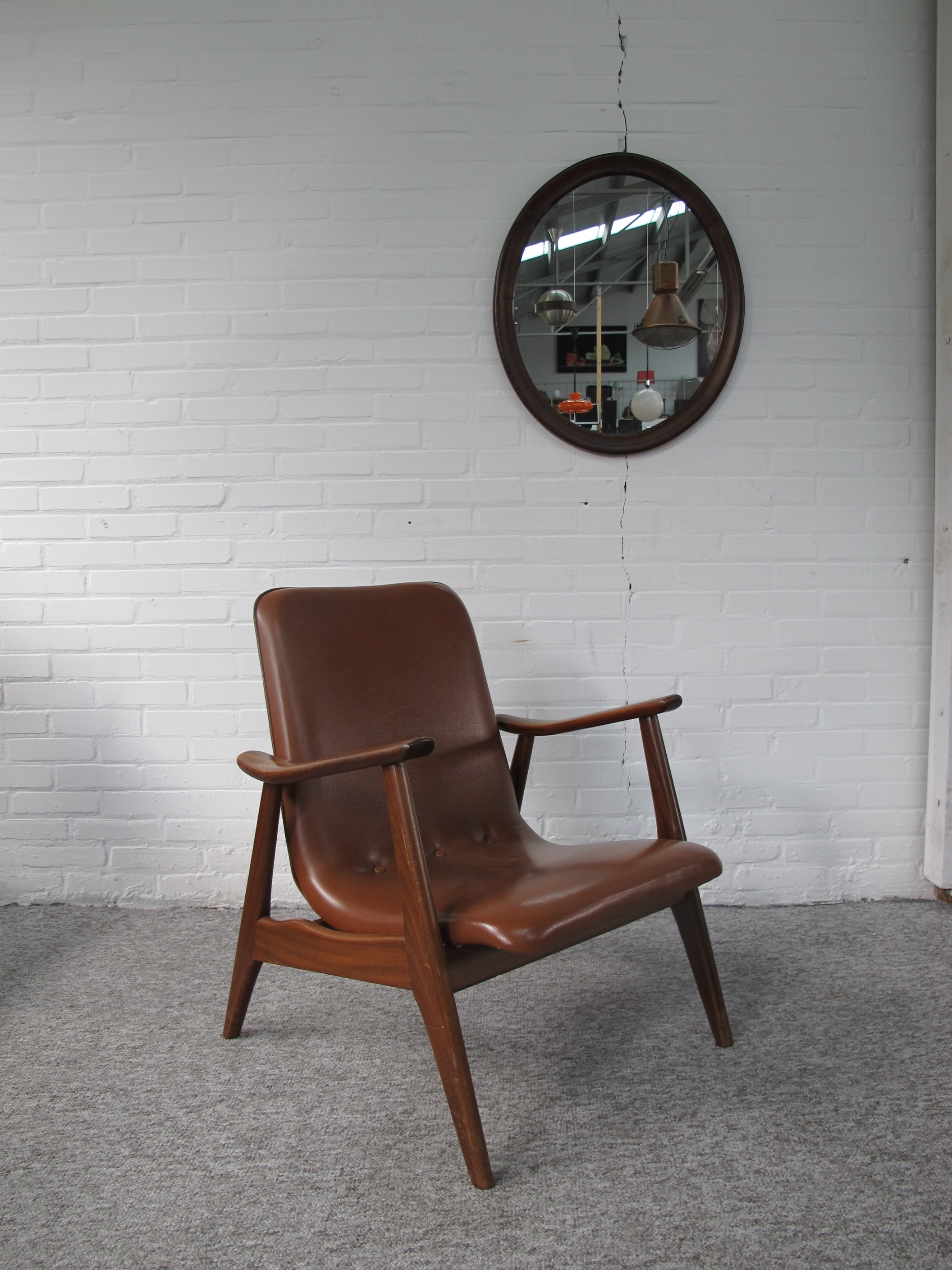 Lounge fauteuil Louis van Teeffelen Wébé vintage midcentury