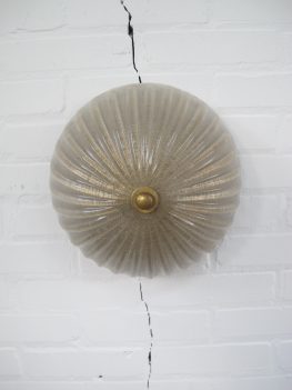 Lamp Barovier & Toso Murano brass plafondlamp midcentury vintage