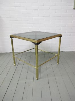 Tafel messing brass bijzet tafeltje Maison Jansen midcentury vintage