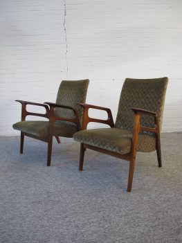 Lounge fauteuils Louis van Teeffelen voor Wébé vintage midcentury