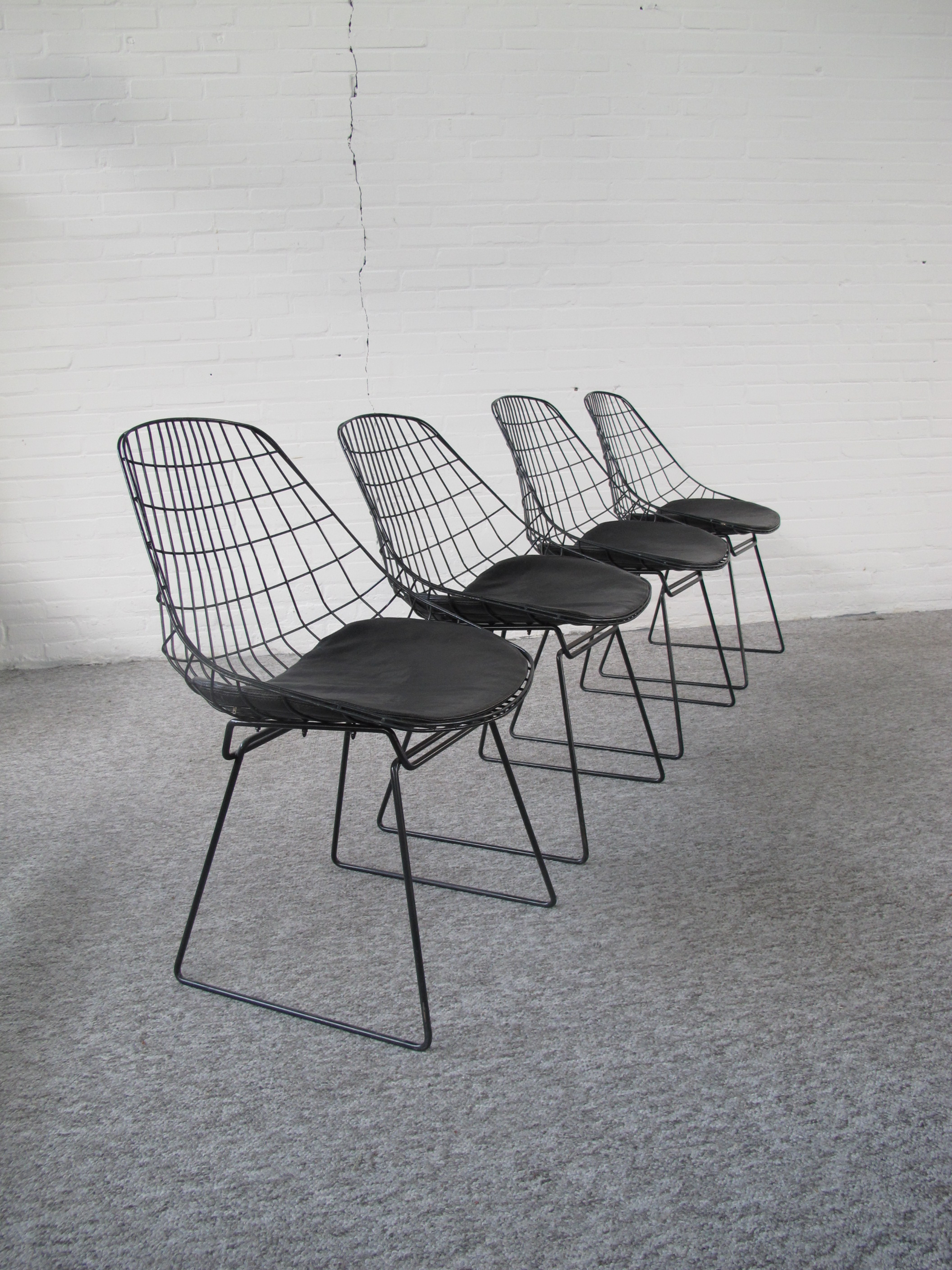 SM05 draad stoelen wire chairs Cees Braakman Pastoe midcentury vintage