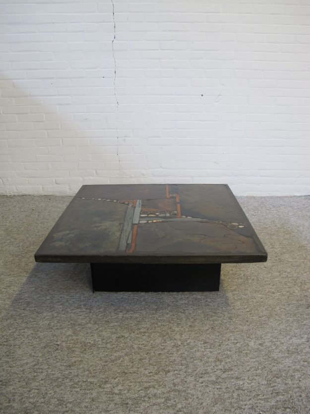 Tafel salontafel beeldhouwer Paul Kingma vintage midcentury