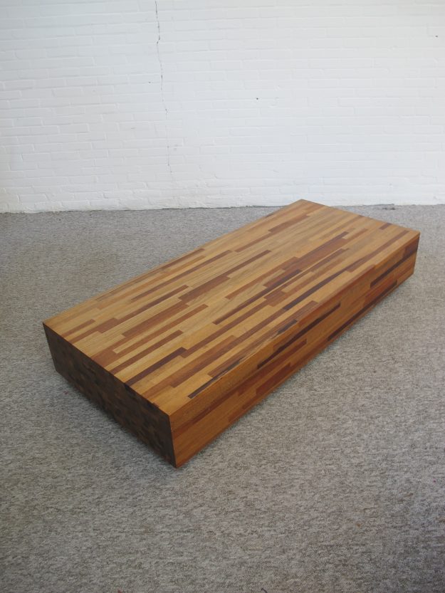 salontafel houten Aulia tafel Henk Vos Linteloo vintage midcentury
