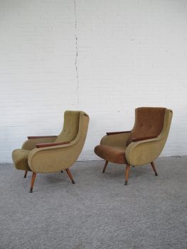 Fauteuil Marco Zanuso Italië lounge fauteuils vintage midcentury