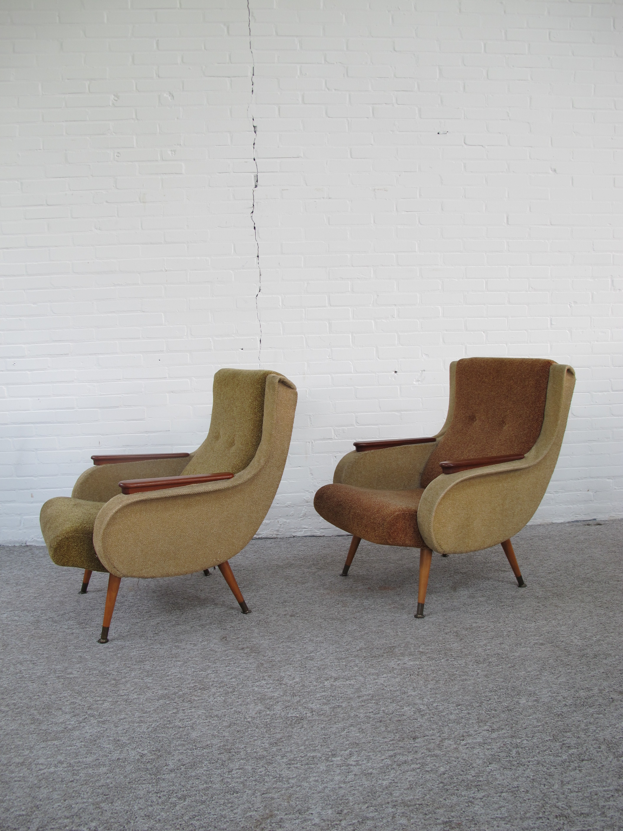Fauteuil Marco Zanuso Italië lounge fauteuils vintage midcentury