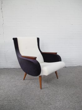 fauteuil Marco Zanuso Italië lounge fauteuils vintage midcentury
