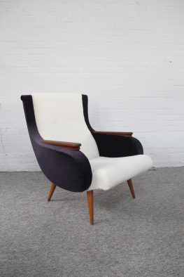 fauteuil Marco Zanuso Italië lounge fauteuils vintage midcentury