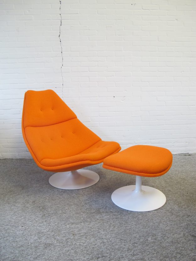 Fauteuil F511 voetenbank footstool Artifort Geoffrey Harcourt vintage midcentury