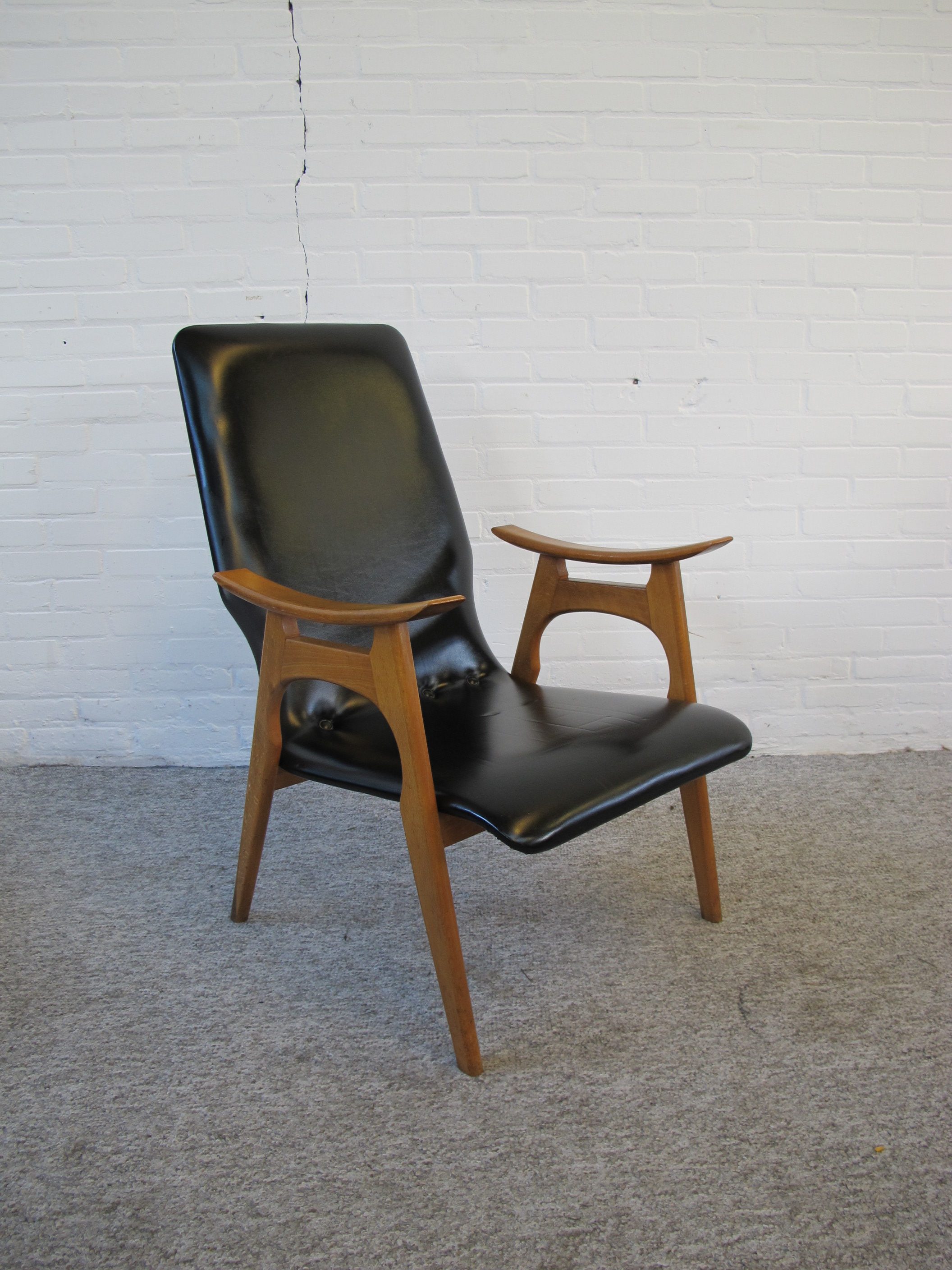 Fauteuil Scandinavisch Louis van Teeffelen Wébé vintage midcentury