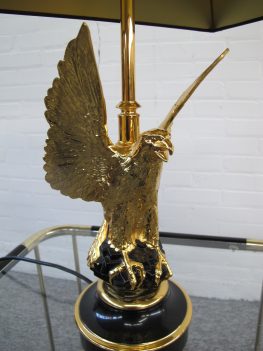 DeKnudt Jacques Charles Maison Charles gold plated Eagle lamp vintage midcentury