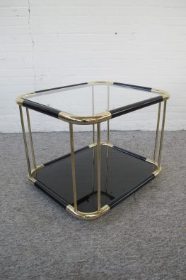 Tafel DeKnudt Willy Rizzo brass messing bijzettafel vintage midcentury