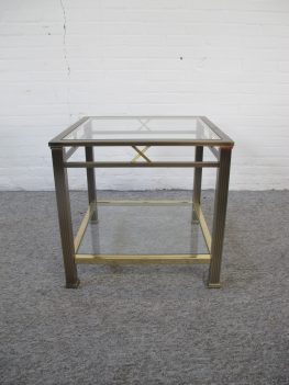 tafel DeKnudt Maison Jansen Maison Charles brass messing vintage midcentury