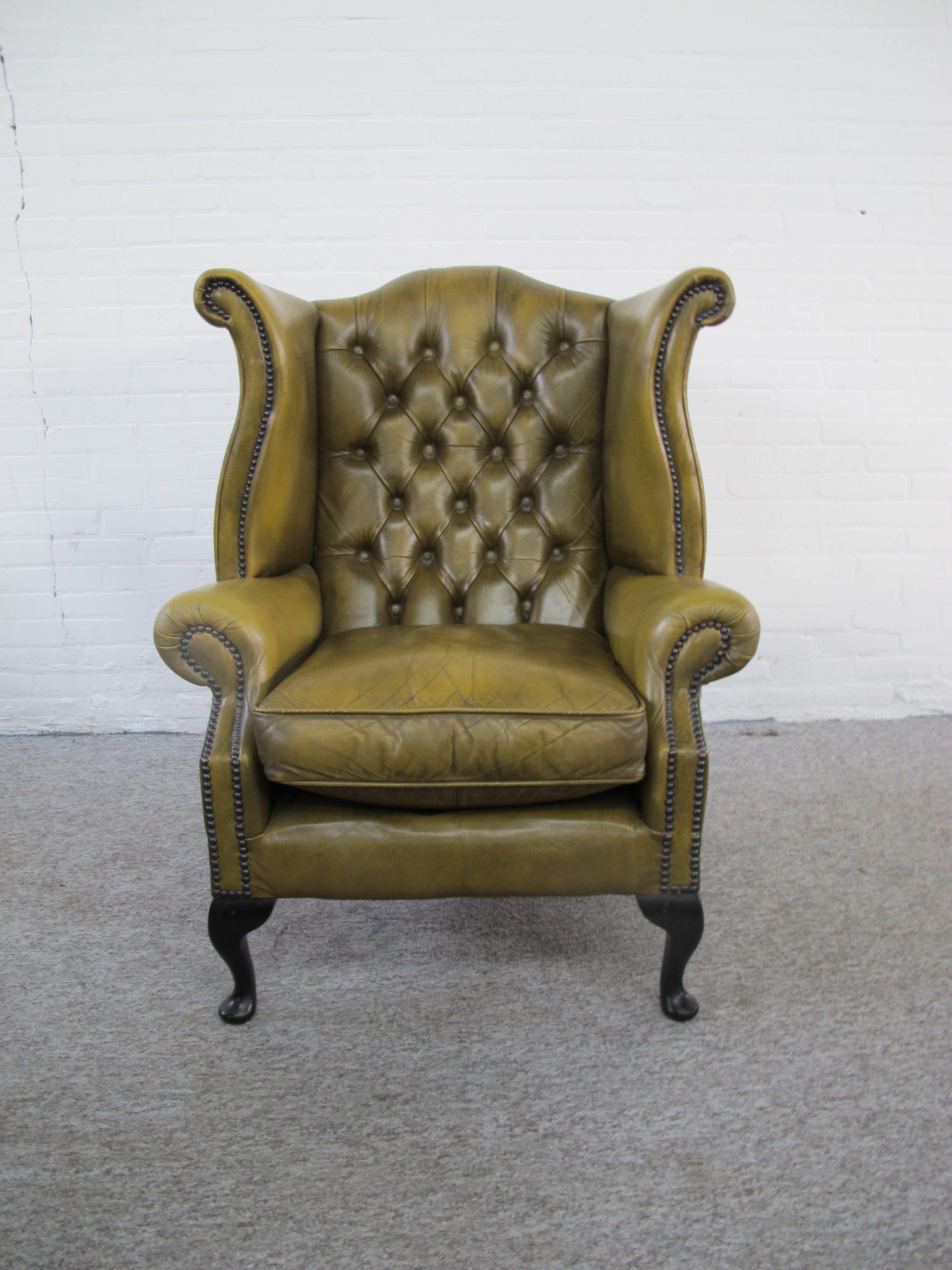 Fauteuil Originele Engelse Chesterfield armchair vintage midcentury