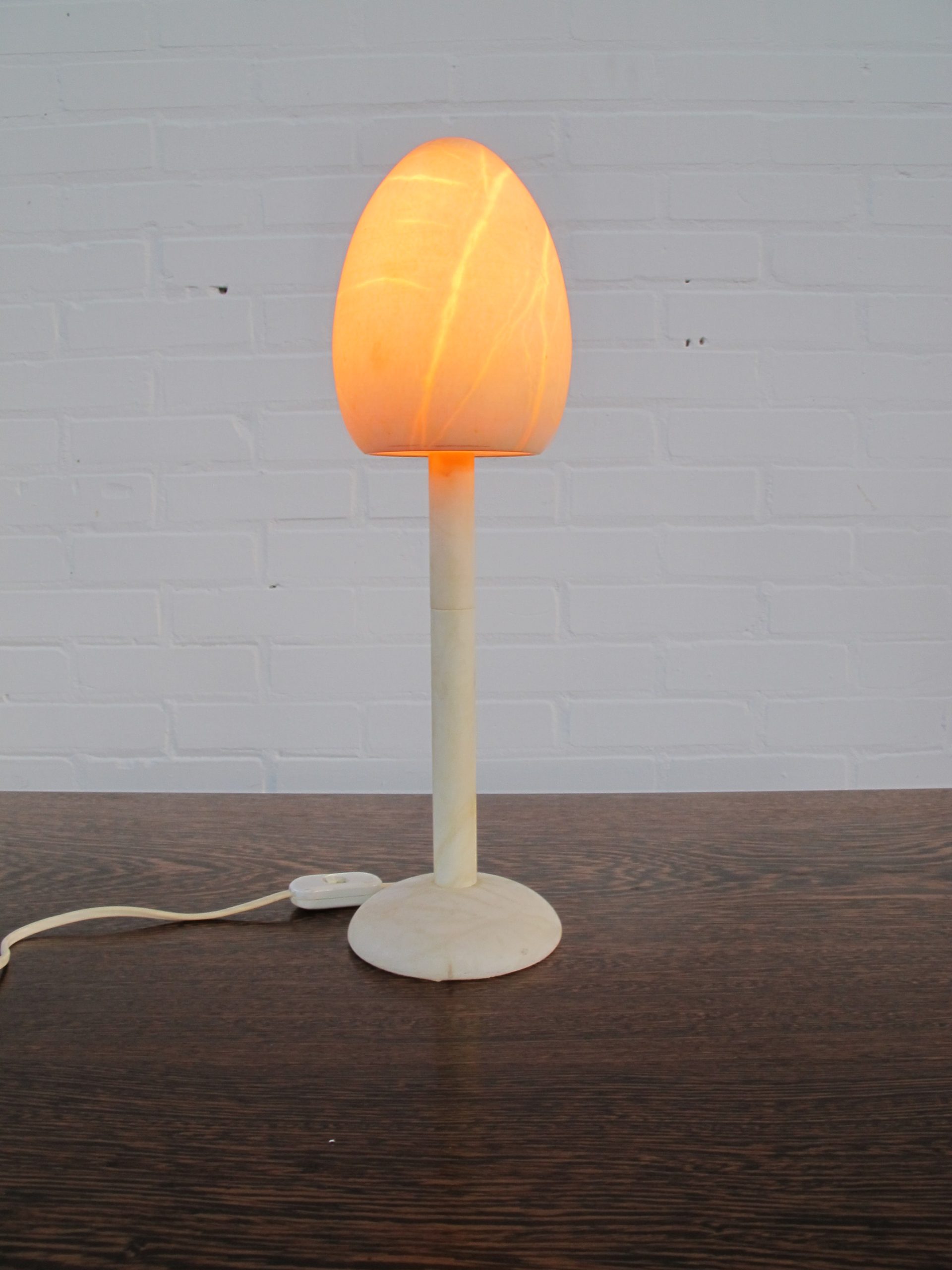 Lamp marmer Travertin tafellamp marble Travertine table lamp vintage midcentury