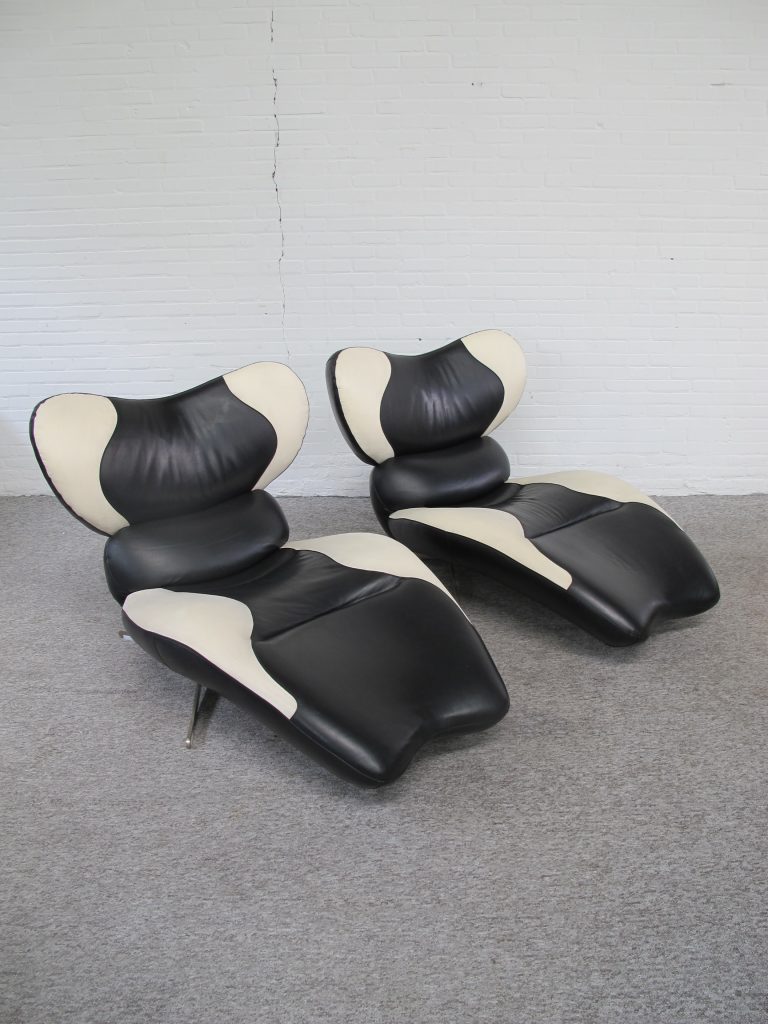 Vermenigvuldiging atoom Bourgondië Fauteuil twee schitterende TopForm Panda look lounge fauteuils -  Tweedehands Kopen bij Tussen Cor & Kitsch
