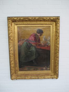 Antiek Schilderij Johannes Willem Simon de Groot olieverf vintage retro midcentury Sotheby's