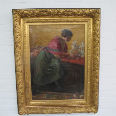 Antiek Schilderij Johannes Willem Simon de Groot olieverf vintage retro midcentury Sotheby's