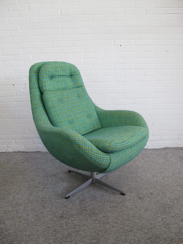 Fauteuil Deense Scandinavische Relax swivel armchair vintage midcentury