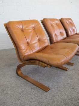 Fauteuil Kengu lounge Chairs Elsa & Nordahl Solheim Rybo Rykken vintage midcentury