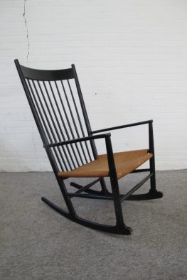 Fauteuil Schommelstoel Rocking chair J-16 Hans Wegner FDB Møbler vintage midcentury