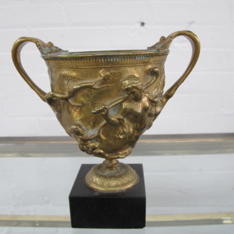 Antieke bronzen beker bowl Ferdinand Barbedienne Parijs vintage midcentury