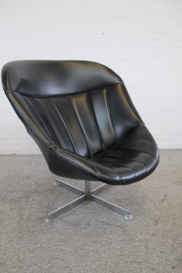 Draai fauteuil swivel armchair Rudolf Wolf Rohe Noordwolde vintage midcentury