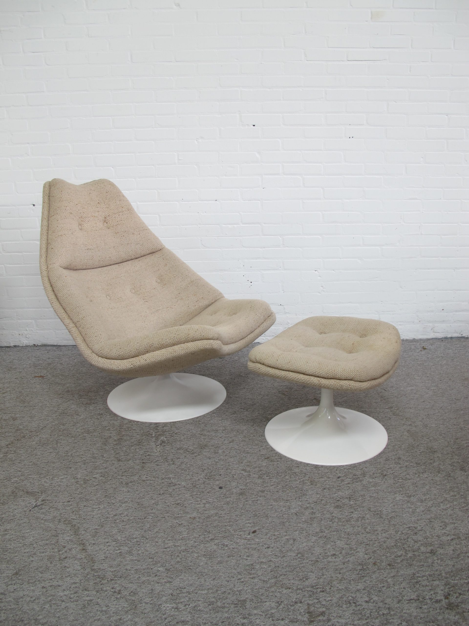 Fauteuil lounge chair F510 F511 ottoman Geoffrey Harcourt Artifort rerto vintage midcentury