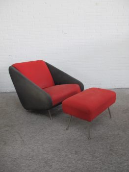 Fauteuil voetenbank Armchair ottoman model 167 Theo Ruth Artifort vintage midcentury