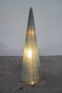 Vloerlamp floor lamp brutalist Franse glas scherven piramide lamp vintage midcentury