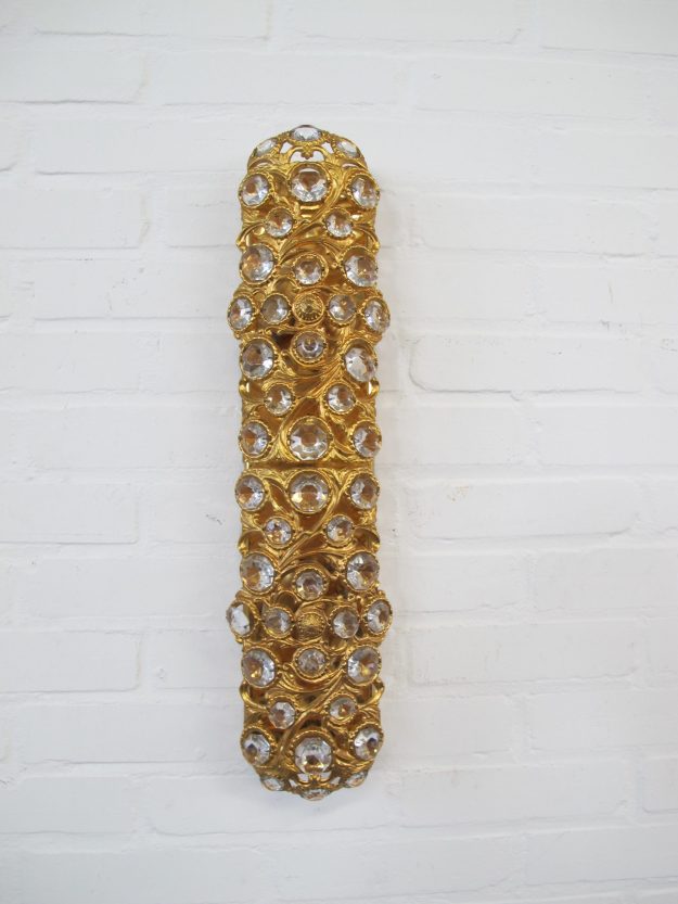 Crystals gold-plated væglampe wandlampen van Ernst Palme voor Palwa